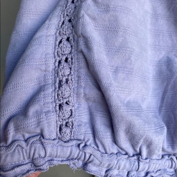 NWOT - Free People Lilac Crochet Drawstring Crop Top Size: L - Picture 6 of 10